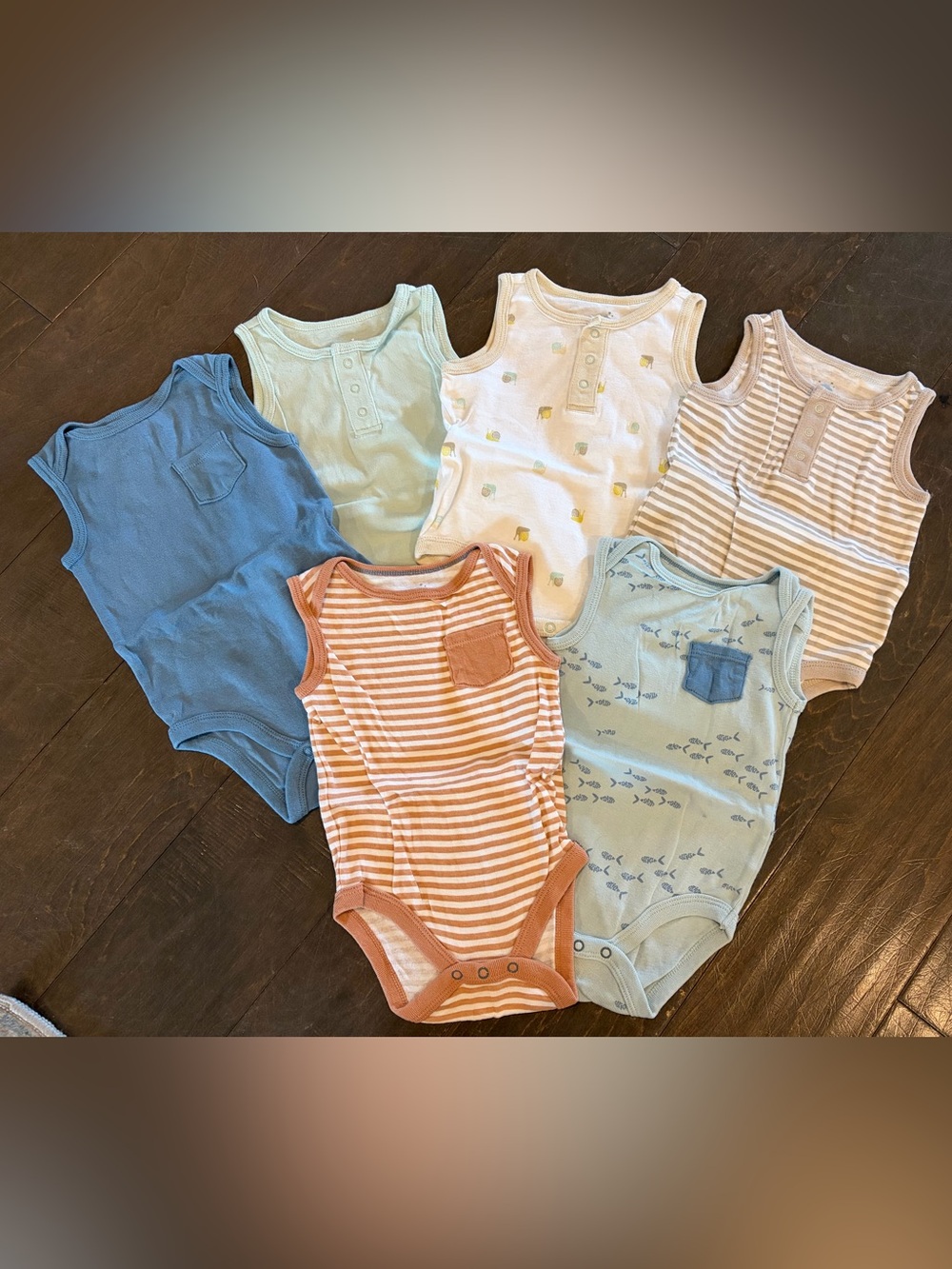 Baby Sleeveless One-Piece Bodysuit Pack of 6